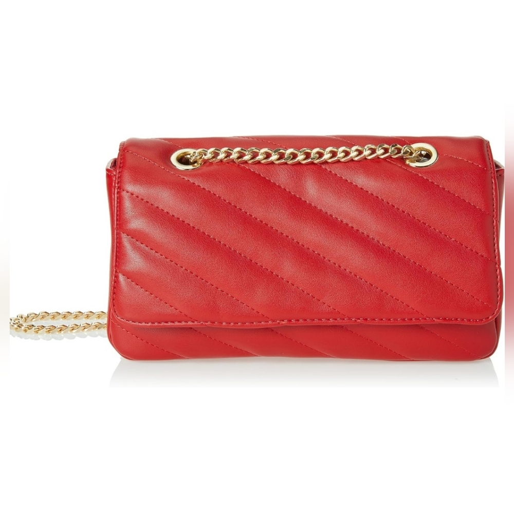 NWT The Drop Koko Chain Strap Flap Bag Red 8m